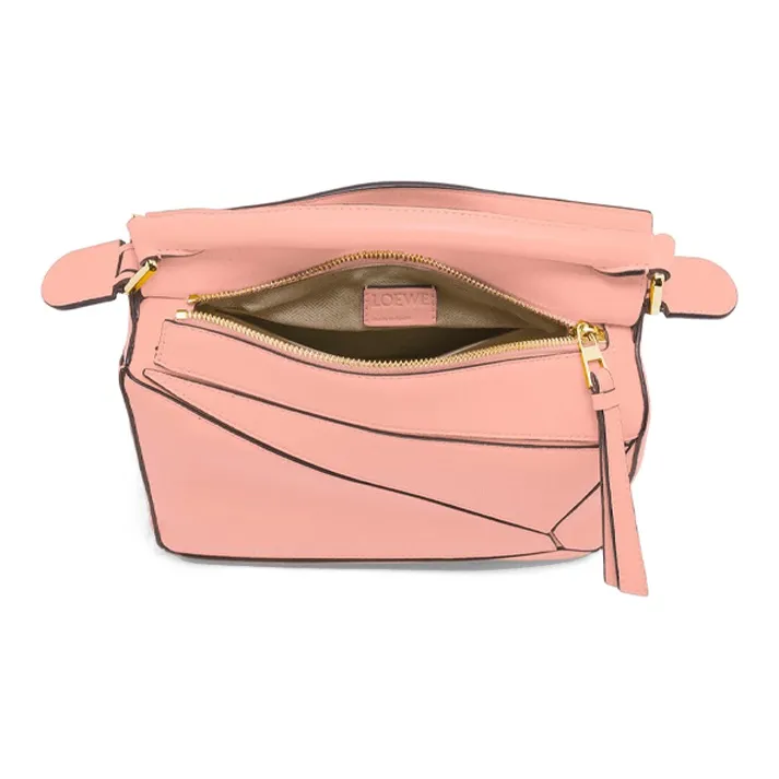 LOEWE Calfskin Geometric Bag Puzzle Bag Shoulder Bag Crossbody Bag Handbag Small Size Women's Pink-4