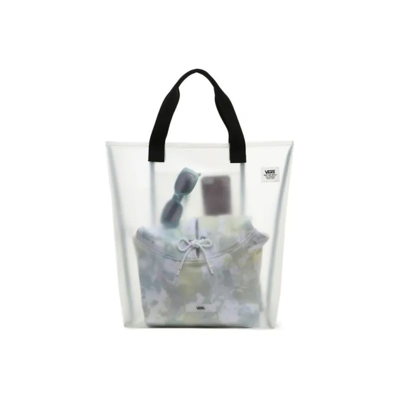 Vans Polyurethane Tote Bag Shopping Bag Handbag Regular Unisex White Transparent-2