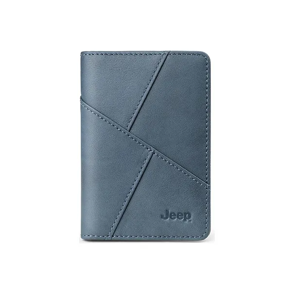 Jeep Genuine Leather Cow Leather Card Holder Regular Men's Sky Blue-1