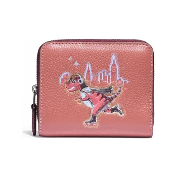 COACH Billfold Wallet Leather Wallet Women's Vintage Pink Red