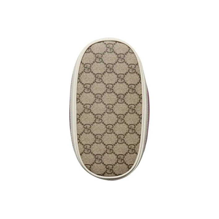 GUCCI Canvas With Leather Bucket Bags One Shoulder Handbag Crossbody Bag Small Size Women's Ebony/White-3
