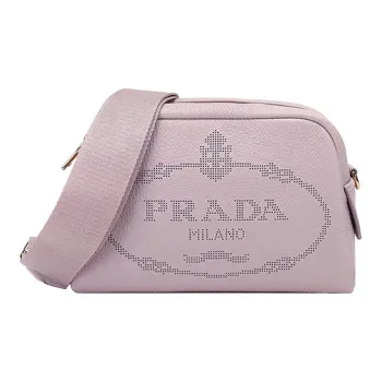 PRADA Leather Crossbody Bag Shoulder Bag Women's Water Lily Color