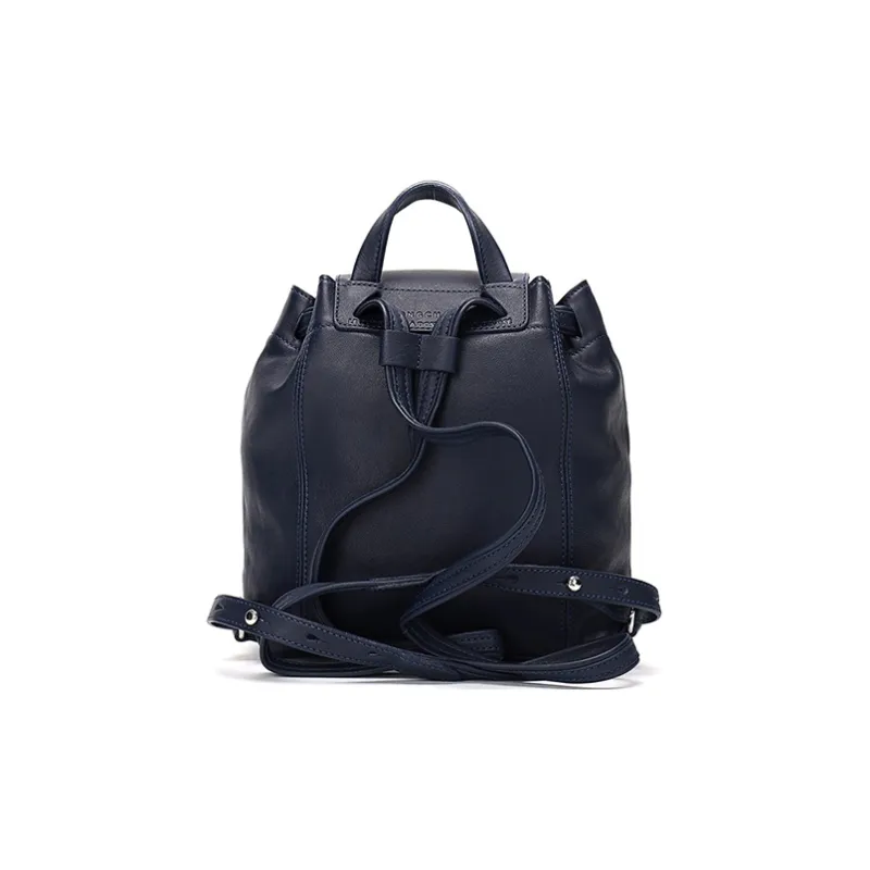 LONGCHAMP Le Pliage Cuir Sheepskin Backpack Mini Women's Marine Blue-3