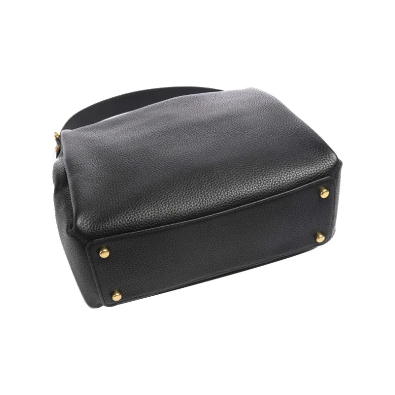 COACH Shay Leather, Cow Leather Handbag, Crossbody Bag, Shoulder Bag Tubas Women's Black-2