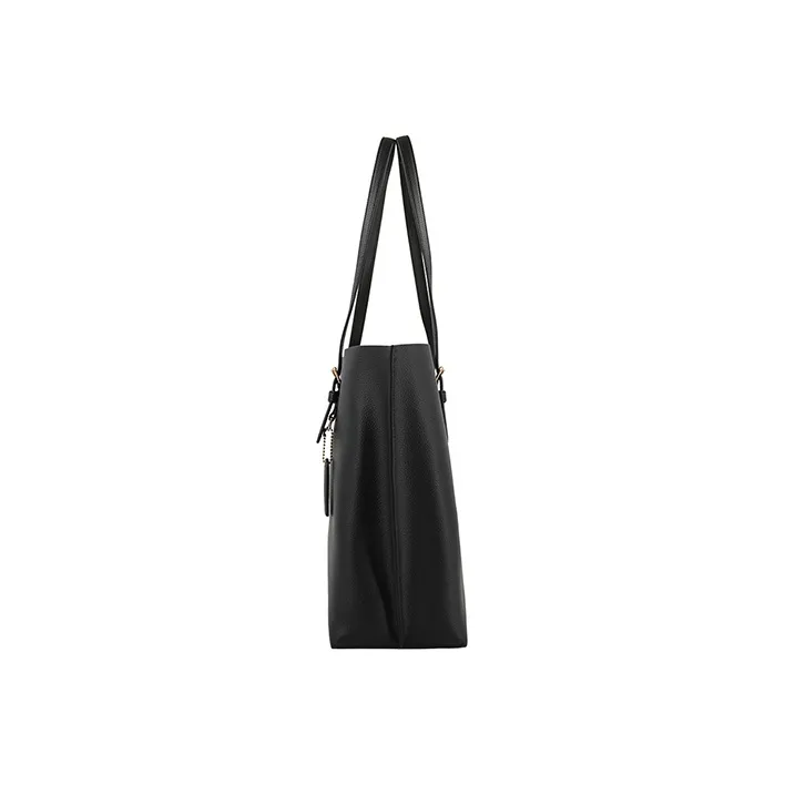 COACH Mollie Leather Tote Bag, Shopping Bag, Handbag, Shoulder Bag Large Size Women's Black-3