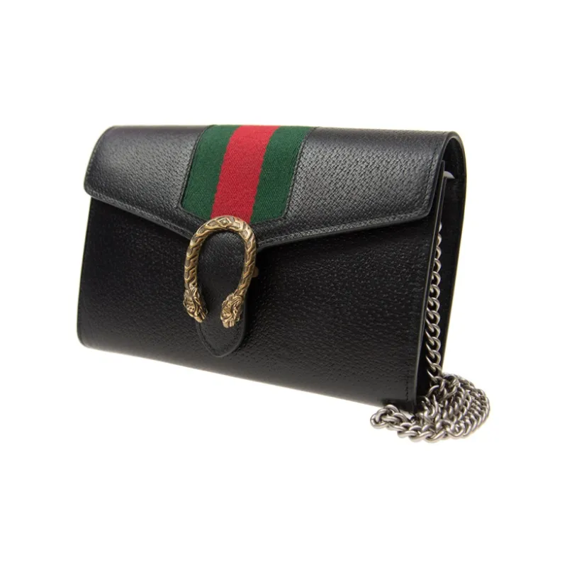 GUCCI Dionysus Leather Crossbody Bags Shoulder Bags Women's Black-1