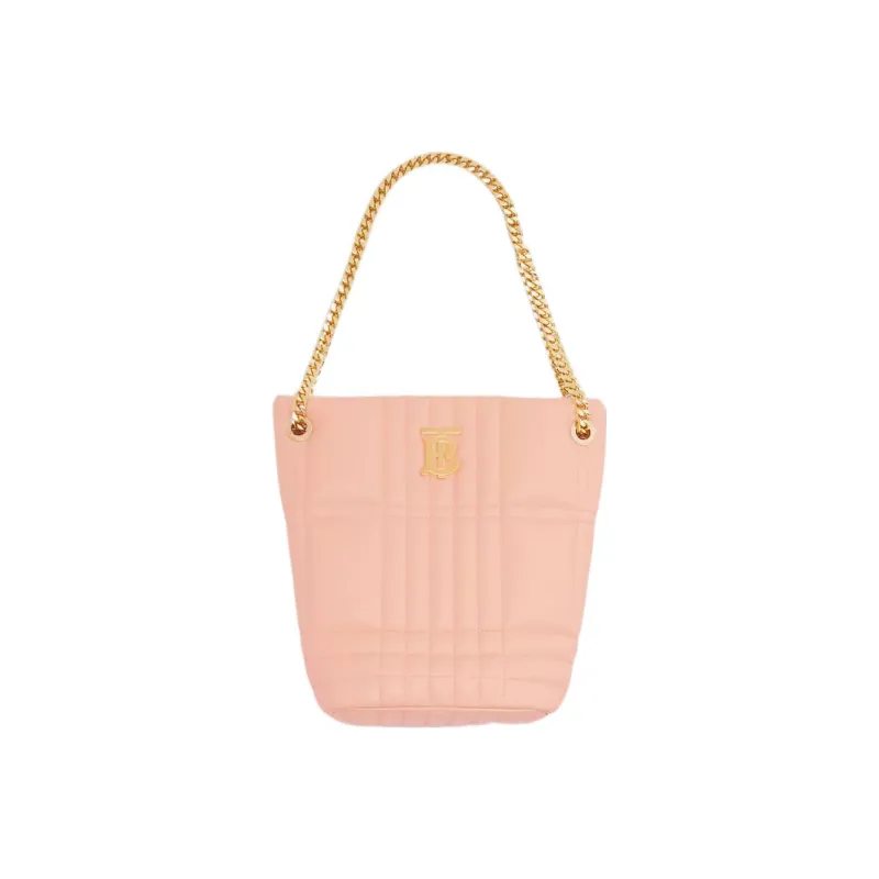 Burberry Lola Bag Sheepskin Crossbody Bag, Shoulder Bag Small Size Women's Peach Pink-3