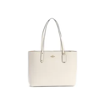 COACH Central Leather Tote Bag Shopping Bag Handbag Shoulder Bag Women's Pure White