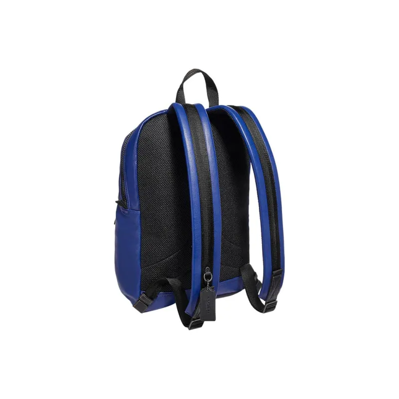 COACH Pacer Smooth Leather Backpack Backpack Handbag Backpack Large Size Men's Blue-1