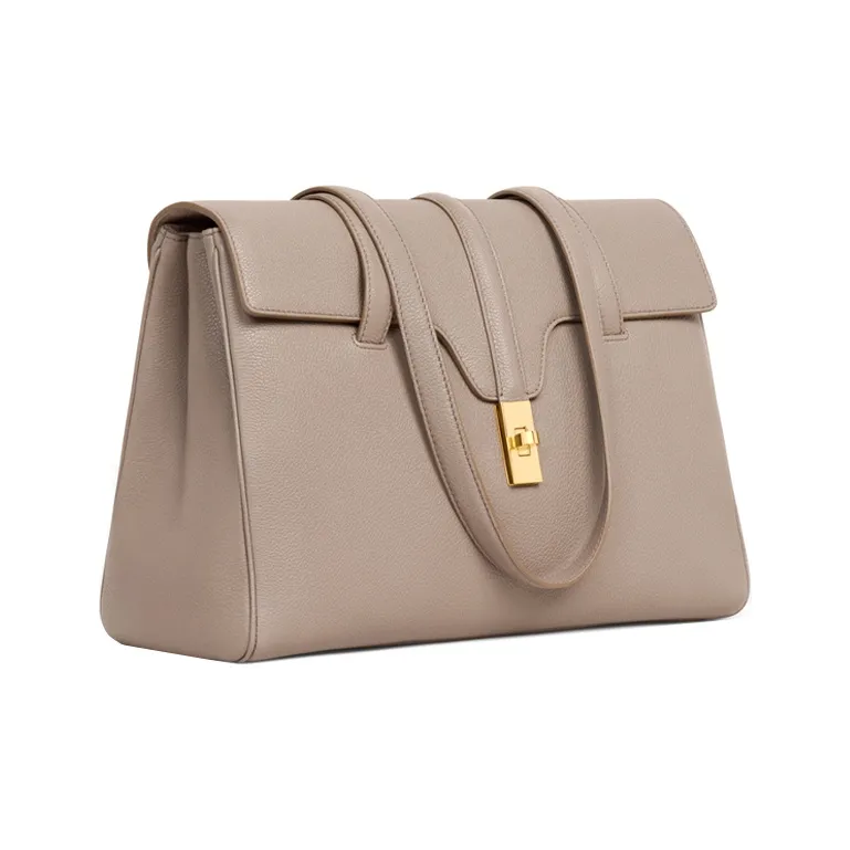 CELINE Cow Leather Handbag, One Shoulder Bag Medium Size Women's Pebble-1