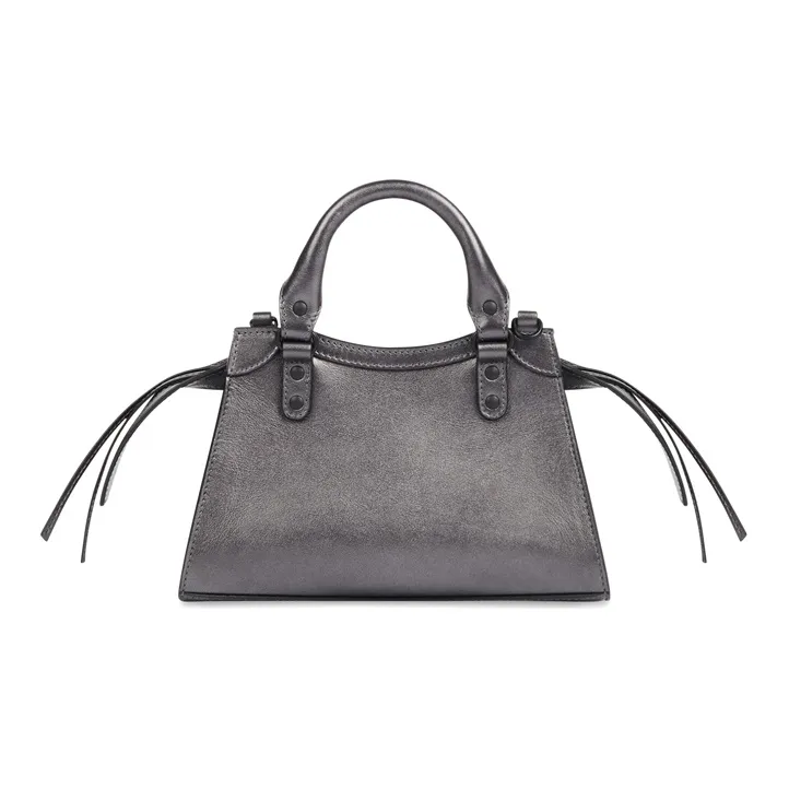 Balenciaga Neo Classic Cow Leather Handbag Shoulder Bag Handbag Mini Women's Dark Silver-1