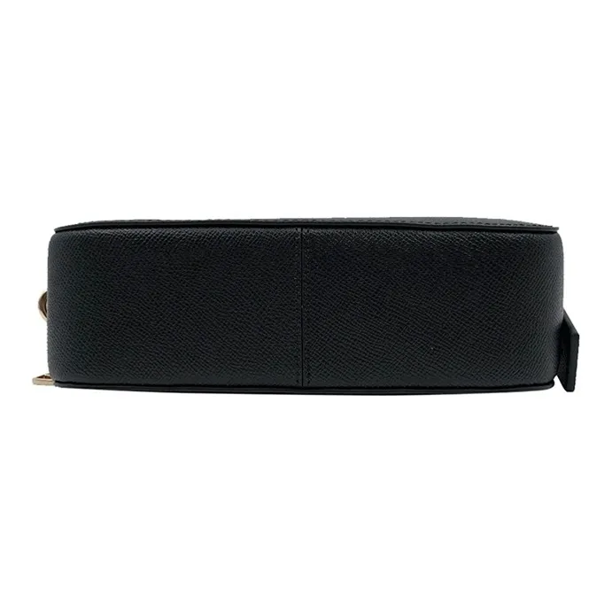 COACH Leather Chinese Steamed Bun Bag, Dome Bag, Round Bag, Portable Crossbody Bag, Shoulder Bag Trumpets Women's Black-5