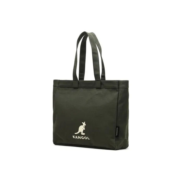 KANGOL Cotton Canvas Portable Tote Bag Regular Unisex Army Green-1