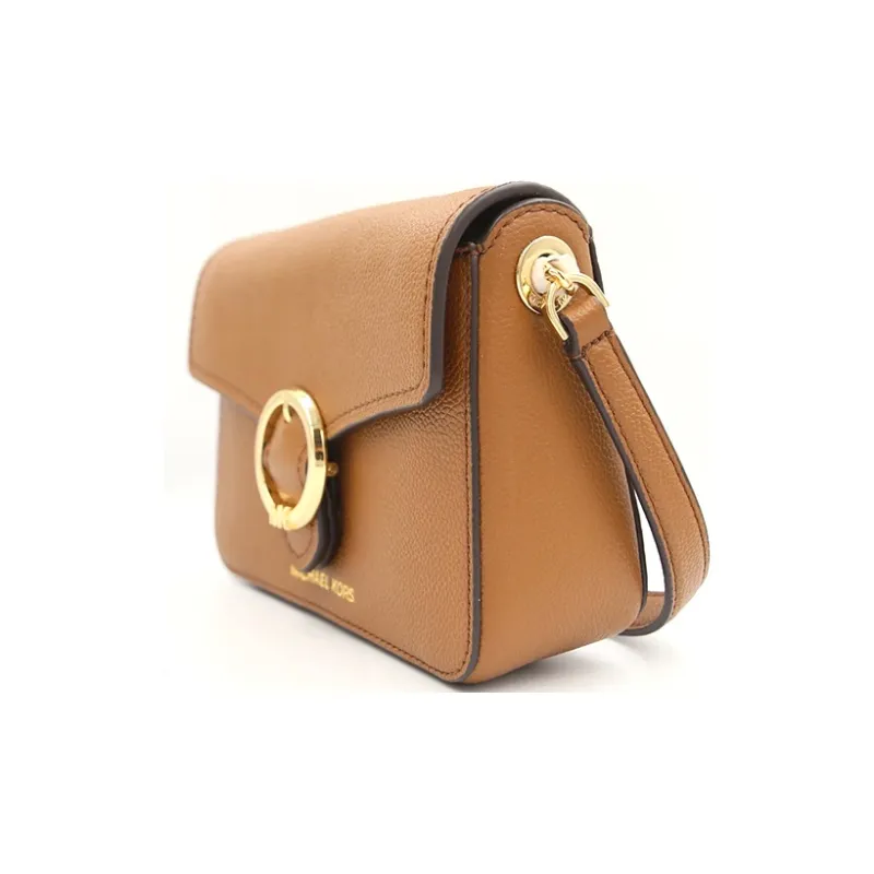 MICHAEL KORS Wanda Cow Leather Shoulder Bags With Chain Crossbody Bags Small Size Women's Brown-1