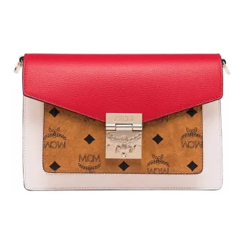 MCM Patricia Visetos Cow Leather Trunk Bag Crossbody Bag Shoulder Bag Women's Multicolor