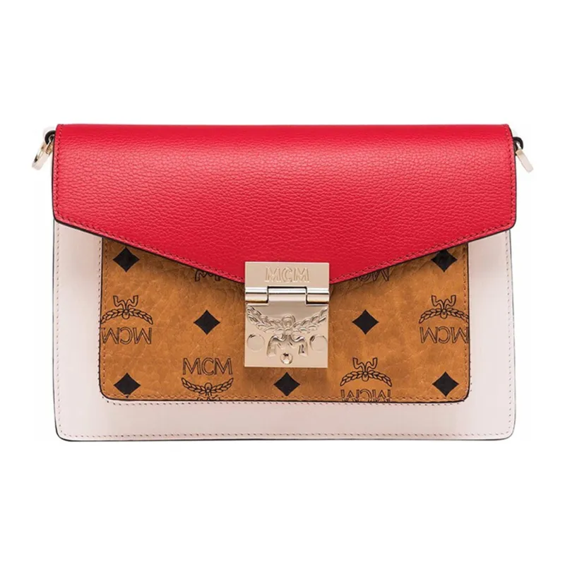 MCM Patricia Visetos Cow Leather Trunk Bag Crossbody Bag Shoulder Bag Women's Multicolor-0
