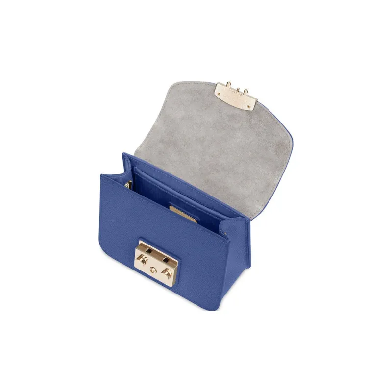 Furla Leather Small Square Bag Shoulder Bag Crossbody Bag Mini Women's Lake Blue-2