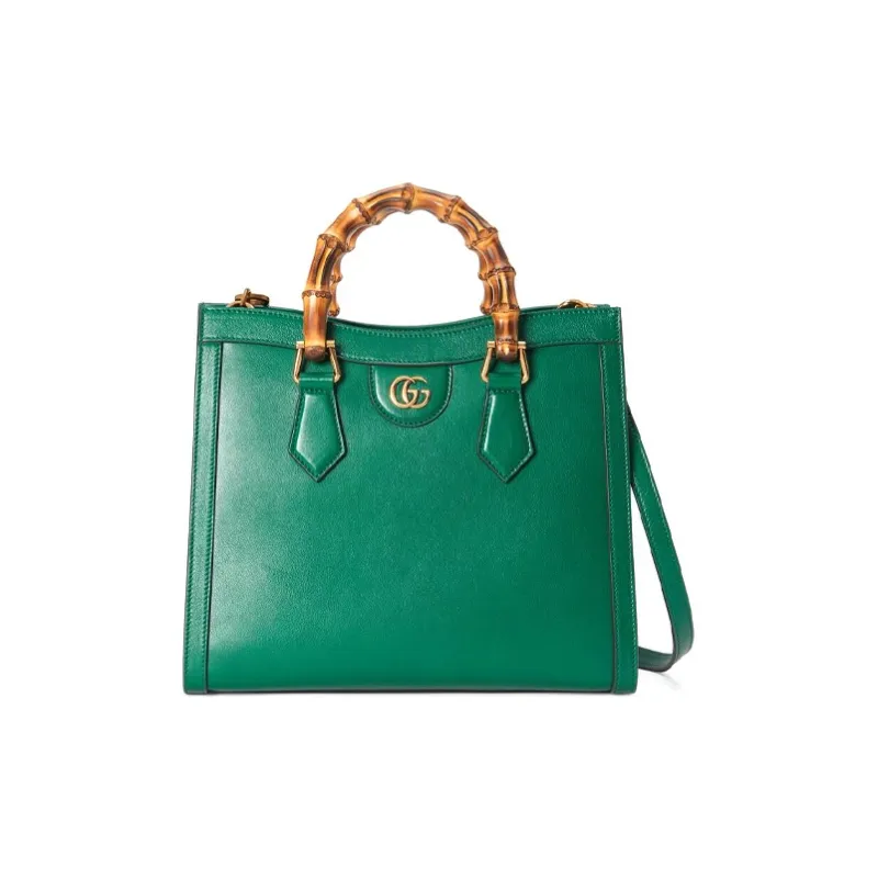 GUCCI Diana Leather Tote Bag Shopping Bag Shoulder Bag Crossbody Bag Handbag Small Size Women's Emerald Green-4