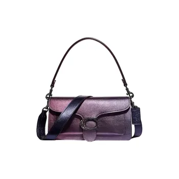 COACH Tabby Metal Leather Portable Crossbody Bag Shoulder Bag Women's Gradient Purple