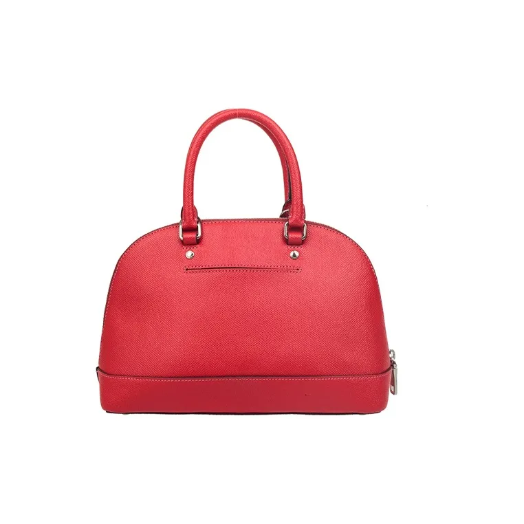 COACH Sierra Cross Grain Genuine Leather Dome Bag Crossbody Bag Handbag Small Size Women's Red-2