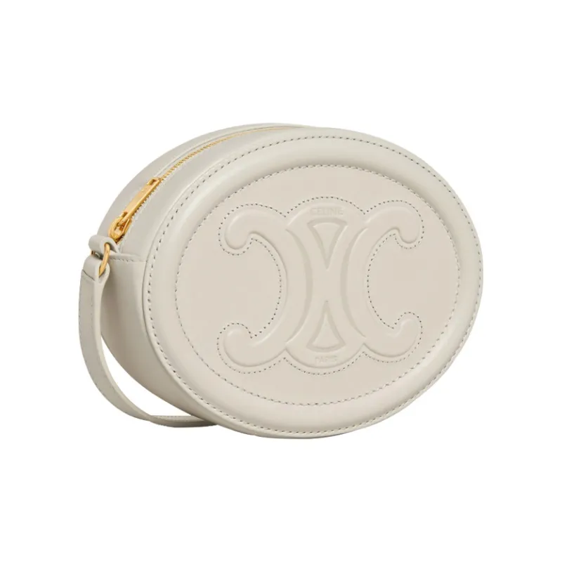 CELINE Smooth Calf Leather Wallet, Shoulder Bag, Crossbody Bag Regular Women's Ecru-6