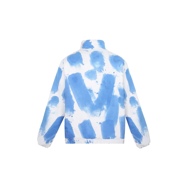 A11SLAVE Puffer Jackets Unisex Blue With White Lettering-1
