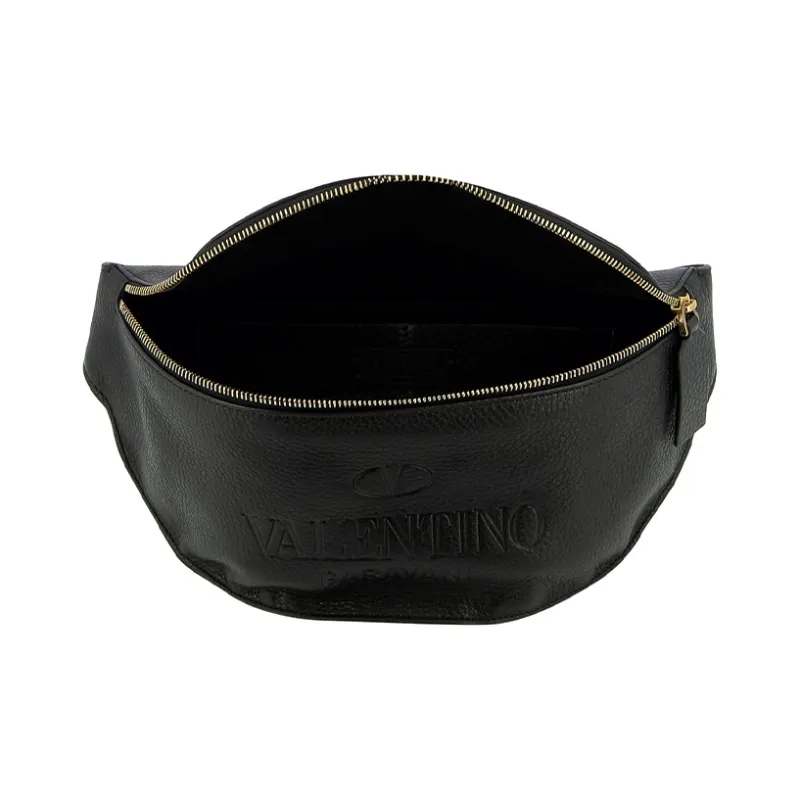 Valentino GARAVANI Cow Leather Fanny Pack Men's Black-3