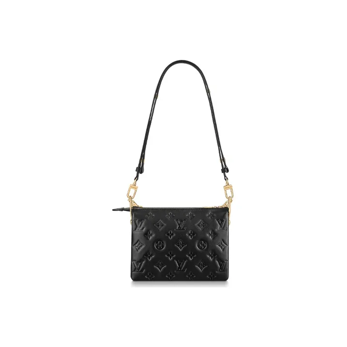 LOUIS VUITTON Coussin Sheepskin Pillow Bag Chain Bag Portable Crossbody Bag Shoulder Bag Women's Black-3