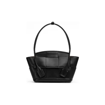 Bottega Veneta ARCO Cow Leather Tote Shopping Bag Shoulder Bag, Handbag Small Size Women's Black