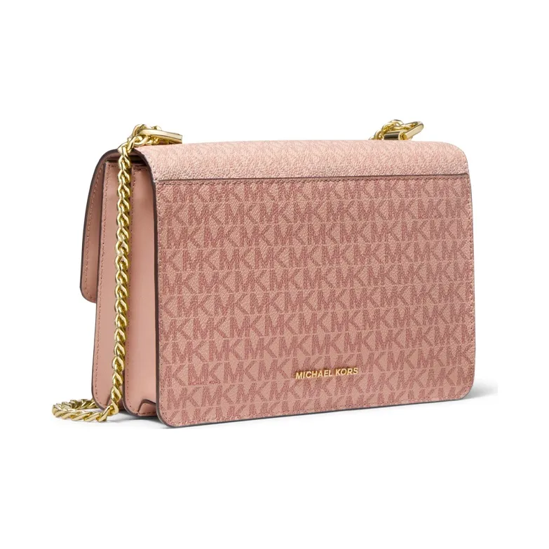MICHAEL KORS Jade Leather Shoulder Bag, Crossbody Bag Women's Pink-1