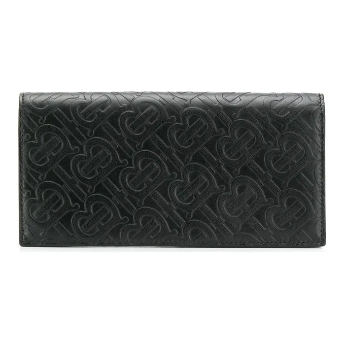 Burberry Leather Card Holder Wallet Unisex Black-1