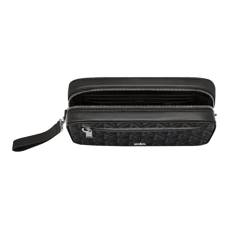 DIOR Canvas Strap Handbag, Clutch, Toiletry Bag Men's Black-2