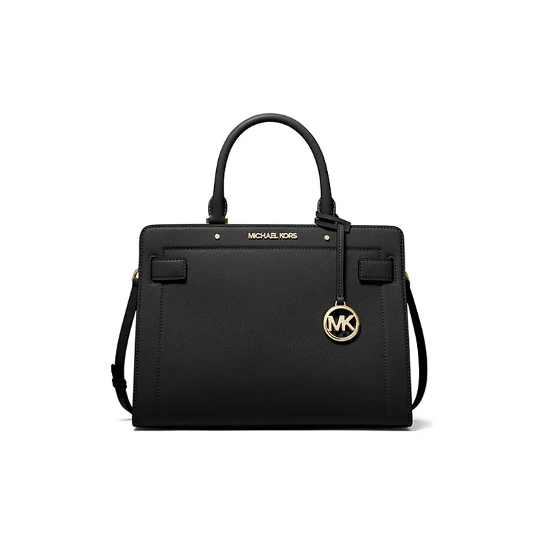 MICHAEL KORS Rayne Leather Shoulder Bag Crossbody Bag Handbag Medium Size Women's Pure Black-0