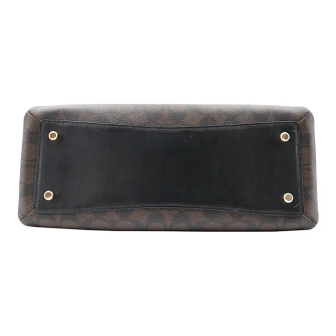 COACH Lillie PVC Shoulder Bag Crossbody Bag Handbag Regular Women's Dark Brown-4