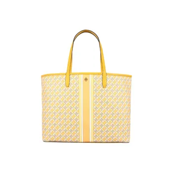 TORY BURCH Perry Cowhide Leather Tote Bag Shopping Bag Shoulder Bags Handbags Regular Women's Yellow Multicolor