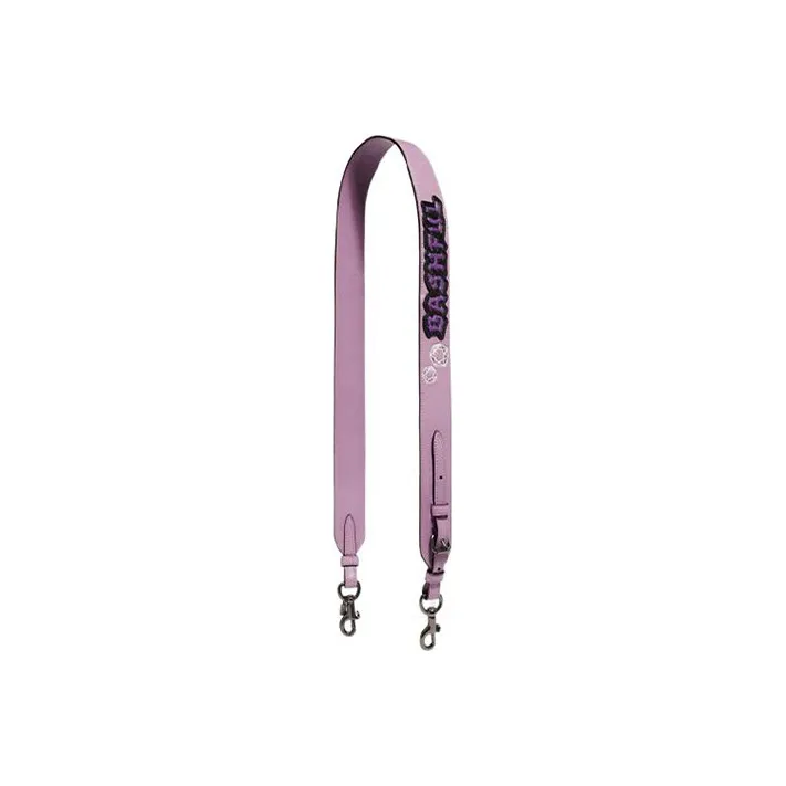 COACH Leather Bag Strap Women's Pink-0