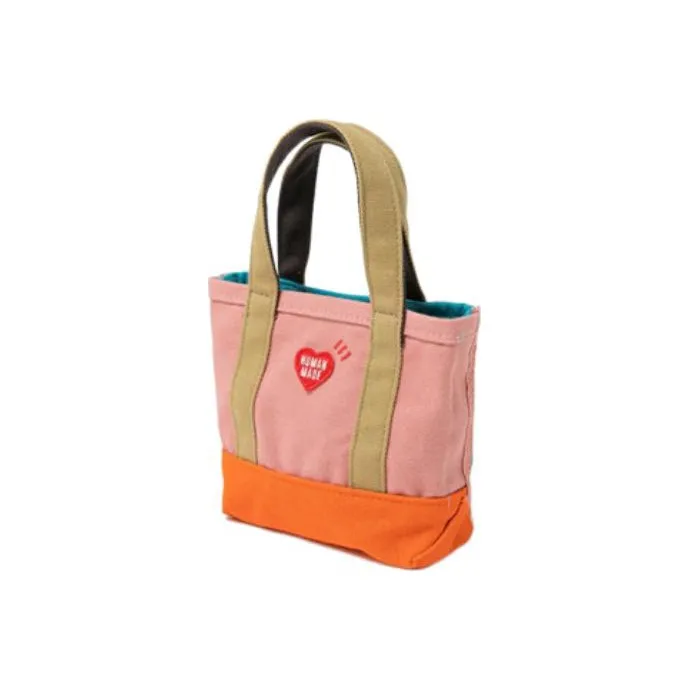 HUMAN MADE Canvas One Shoulder Portable Canvas Bag Crossbody Bag Regular Women's Pink/Orange-1