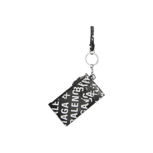 Balenciaga Cow Leather Key Pouch Regular Unisex Black