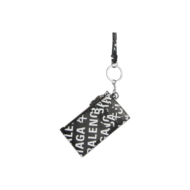 Balenciaga Cow Leather Key Pouch Regular Unisex Black-0