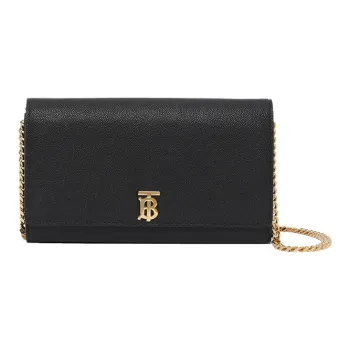 Burberry Leather Shoulder Bag Crossbody Bag Wallet Women's Black