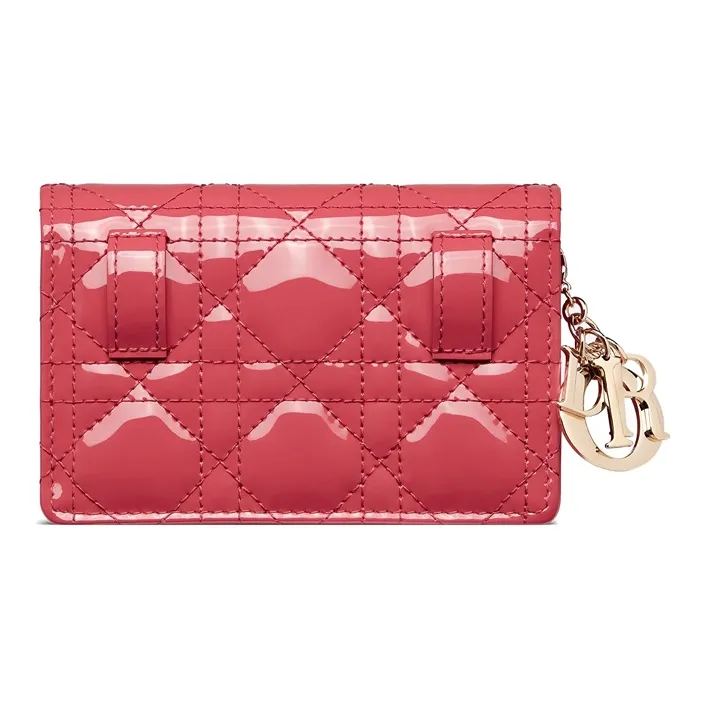 DIOR Cow Leather Clutches Shoulder Bag Crossbody Bag Women's Berry Pink-3