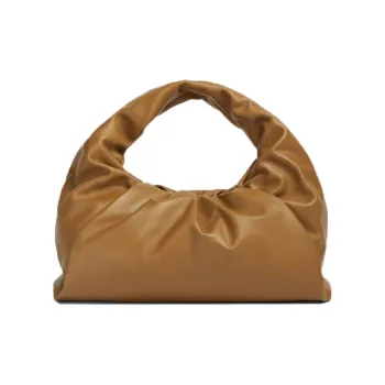 Bottega Veneta Cow Leather Clutch Regular Women's Dark Camel
