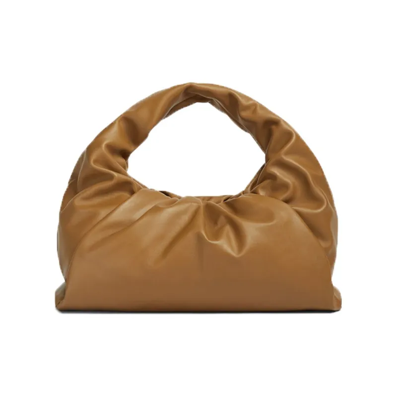 Bottega Veneta Cow Leather Clutch Regular Women's Dark Camel-0