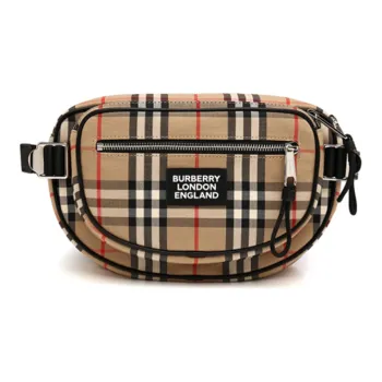 Burberry Vintage Leather Fanny Pack Sling Bag Crossbody Bag Shoulder Bag Unisex Archive Beige