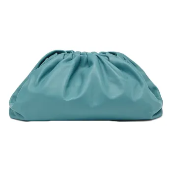 Bottega Veneta Cow Leather Clutch Women's Aqua Green