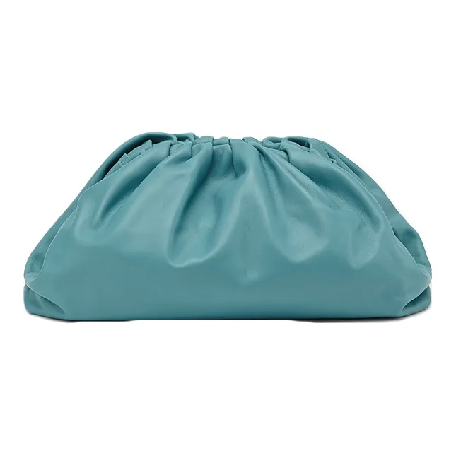 Bottega Veneta Cow Leather Clutch Women's Aqua Green-0