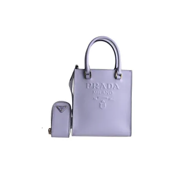 PRADA Leather Shoulder Bag, Crossbody Bag, Handbag Women's Gray