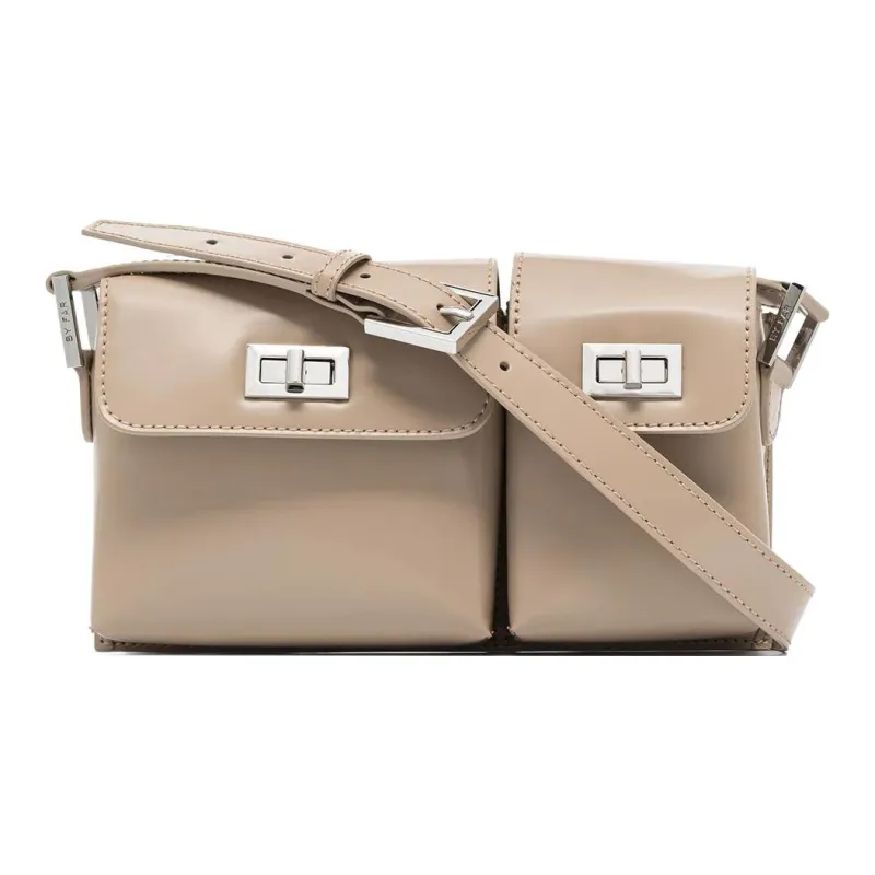 By Far Baby Billy Leather Shoulder Bag, Twin Combo Bag, Crossbody Bag, Shoulder Bag Women's Khaki-0