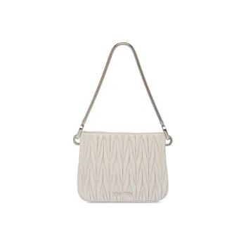 MIU MIU Leather Crossbody Bag, Shoulder Bag Women's White