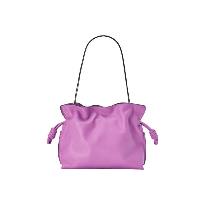 LOEWE Flamenco Clutch In Nappa Calfskin Bright Purple-3